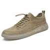 Zapatos de Hombre Transfronterizos Primavera y Verano Nuevo Estilo Tenis para Hombre Retro Juvenil Tallas Grandes Zapatos de Cuero Comercio Exterior de Hombre Zapatos Casuales de Ante para Hombre