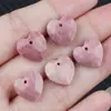 Colgante Corazón Facetado de Ágata de Cristal y Jade de 13 mm Material para Joyería DIY de Collares, Pulseras, Pendientes Accesorios Venta al por Mayor