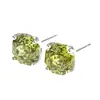 Pendientes de Plata de Ley S925 con Aguja, Sencillos y Dulces, Corte Milenio Rosa de Zirconia, Pendientes Versátiles de Moda de Lujo Ligero Personalizados