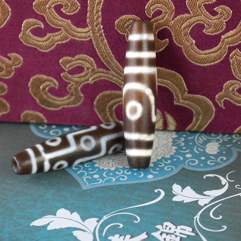 智贝详情图_5西藏天然真品至纯玉髓老矿大能同款二眼九眼天珠项