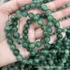 Pulseira de Contas Redondas de Jade Africano Verde, Pulseira de Jade, Pulseira Unisex Esmeralda, Venda Quente Transfronteiriça Transmissão ao Vivo