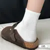 Calcetines de algodón puro para mujer, finos de verano 10A antibacterianos y resistentes al olor, calcetines cortos absorbentes del sudor, transpirables, elásticos de Lycra para deportes