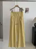 KEKEZOON calça de perna larga lisa de cor sólida com cordão elástico na cintura alta, calça esportiva casual longa para mulheres 8812