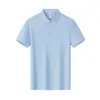 Camisa tipo polo de seda de morera mezclada de 220g con 40 hilos, con cuello, ropa de trabajo hecha a medida, camisa cultural para grupo, ropa de trabajo bordada con texto impreso