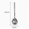 Colher Redonda de Aço Inoxidável 410 para Uso Doméstico, Estilo Ocidental, Colher de Jantar de Cabo Longo Estilo Coreano, Colher de Sopa com Textura Martelada Estilo Japonês