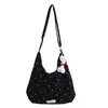 Moda Verão Bolsa de Ombro Grande Capacidade Feminina 2025 Nova Onda Ponto Tecido Chiffon Bolsa de Ombro Bolsa de Compras Fashion Bolsa