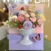 Kit de Materiales DIY para Arreglo Floral al Óleo Estilo Francés, Pintura de Textura Tridimensional, Pintura Decorativa con Flores Preservadas, Set de Arte Floral Hecho a Mano para Team Building