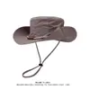 Sombrero de pescador transpirable de verano para exteriores, para hombre y mujer, ideal para acampar, montañismo, pesca, secado rápido, estilo vaquero occidental.