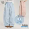 Pantalones de Verano Personalizados para Niñas YOJIA Nueva Moda Casual Pantalones Largos para Niños Pantalones Cargo Finos para Niños