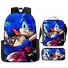 Mochila transfronteriza con estampado de dibujos animados para niños y niñas en jardines de infancia alrededor de Sonic