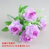 Flor Seca Única Flor de Seda Flor Artificial Buquê Decoração de Plástico Enfeites para Sala de Estar Arranjo de Flores Flor para Performance de Dança de Cerca