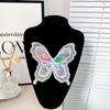 Organza Bordada Cuentas Bordadas Lazo en Forma de Corazón Bordado Calcomanías de Tela Nuevo DIY Hecho a Mano Decorativo Ropa Capucha Sombrerería Material