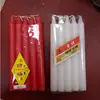 Vela roja y blanca iluminación del hogar vela Vela diaria ordinaria humo mínimo boda romántica vela de palo largo emergencia vela al por mayor