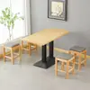 Mesa de comedor rectangular taburete de madera para desayuno mesa de postre fideos de arroz mesas y sillas bebidas frías comida rápida restaurante de fideos bocadillos comerciales mala tang