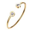 Pulsera personalizada sencilla de acero inoxidable con piedra natal de diciembre para mujer, superventas en Amazon. Pulsera en stock.