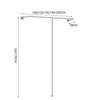 Tienda de Ropa Estante de Exhibición de Acero Inoxidable Estante de Almacenamiento de Ropa de Mujer Colgante de Pared Perchero de Pared Barra de Ropa Colgante de Pared