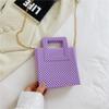 2025 Nuevo Bolso de Verano Tejido a Mano Bolso de Hombro de Malla Bolso Hueco Bolso Cruzado Bolso de Acrílico Bolso de PVC