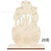 Adornos de Madera con Huevos Impresos de Pascua Adornos Lindos de Conejo para el Hogar Artesanía de Madera Estilo Europeo Decoración