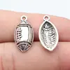 Colgante de Pelota de Rugby de Plata Antigua 22X10mm 1.1g Accesorios de Aleación para Manualidades