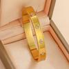 Pulsera para Mujer, Estilo Europeo y Americano, Temperamento a la Moda, Apertura de Flor de Cuatro Hojas, Estilo Coreano, Diseño Simple de Nicho, Pulsera Pulsera Transfronteriza