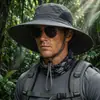 Sombrero de Sol para Hombre Verano Anti-UV Camuflaje Sombrero de Pescador Protección Solar para Exteriores Pesca y Montañismo Sombrero de Sol de Ala Ancha