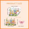 Uma variedade de adesivos de janela de flores margarida tulipa borboleta libélula adesivos de vidro decorativos adesivos eletrostáticos pvc removíveis