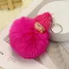 Llavero Lindo Bebé Durmiendo Bola de Pelo Colgante Lindo Colgante para Mochila Escolar Femenina Joyería de Felpa Colgante para Llavero de Coche