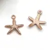 Kc Série Oceano Dourado Estrela-do-mar Sereia Concha Golfinho Búzio Pulseira Colar DIY Acessórios Pingente Pequeno Charme