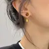 "Poesía Flotante" Plata de Ley 925 Metal Ojo de Tigre Retro Otoño e Invierno Melade Nuevo Estilo Chino Pendientes de Calabaza para Mujer