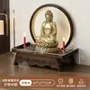 Altar Budista de Escritorio, Mesa de Altar Pequeña para Ofrecer Incienso, Altar Pequeño con Estatua de Buda Guanyin, Mesa de Adoración de Bodhisattva para Uso Doméstico