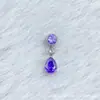Pendientes Pequeños Colgantes de Aleación de Titanio F136 Titanio G23 Rosca Interna Zirconia Joyería para Perforación de Labio Lengua