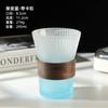 Taza de vidrio vertical con patrón de color degradado de nuevo diseño creativo para el hogar, taza de café de lujo ligero, taza para bebidas frías