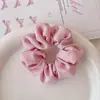 Scrunchie Rosa DIY para Niñas, Sujetador de Cola de Caballo Retro Versátil Estilo Celebridad de Internet, Goma para el Pelo de Cuadros Estilo Japonés