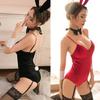 Lingerie Sexy Tamanho Grande Macacão Coelho Sexy de Veludo Dourado Uniforme Cosplay Traje de Paixão Feminino