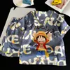 Pijama para Niñas, Nuevo de Verano para Niños de Seda de Hielo Delgado Cuello en V Dibujos Animados Conjunto de Ropa para el Hogar con Aire Acondicionado para Niños
