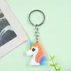 Chaveiro de Boneca de Plástico Macio Desenho Animado Unicórnio Fofo Chaveiro de Carro Pingente Pequeno para Bolsa Presente Venda por Atacado