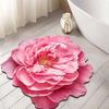 Alfombrilla de baño con forma de rosa, para inodoro, lavabo, antideslizante, para puerta de baño, de tierra de diatomeas, absorbente