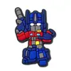 Novos Desenhos Animados da Série Transformers Charms para Sapato Clog Acessórios Borracha Macia Fivelas de Sapato DIY Acessórios para Sandálias Chinelos