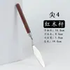 Raspador de Pintura a Óleo Transfronteiriço Cabo Redondo Vermelho Aço Inoxidável Madeira Conjunto de 5 Peças Espátula Faca de Textura Faca para Pintura Raspador Acrílico