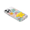Pintura al óleo estilo garabato infantil con estrellas de cinco puntas, funda de teléfono linda para iPhone 17, funda de cristal para Apple 16, una pieza, hecho a medida