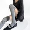 Estilo Miu Show Primavera y Otoño Combinación de Colores Amplia Medias Altas Contraste Estilo Ins Calcetines para Pantorrilla para Mujer