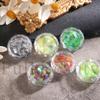 Cross-border New Korean Nail Art Sequins ins Bottled Hollow Flower Flash Verão Verde Cor DIY Nail Patch