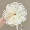 Goma para el pelo de alta gama estilo francés de alta elasticidad para mujer, Pañuelo cuadrado grande duradero para el pelo, Goma de flores de estilo suave