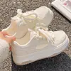 Tênis Brancos para Mulheres, Tendência Nova Primavera e Verão 2026, Sapatos Versáteis Chiques, Tênis Casuais, Tênis Esportivos de Solado Grosso
