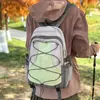 Mochila para Esportes ao Ar Livre, Caminhada e Montanhismo, Nova Mochila com Cordão Patchwork de Cor Sólida, Mochila Casual Versátil de Grande Capacidade