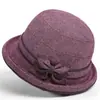 Chapéus Femininos para Primavera e Verão, Novos Chapéus Bucket da Moda com Aba Enrolada, Chapéus de Pescador, Chapéus da Moda para Mulheres de Meia-Idade e Idosas, Chapéus de Mãe, Chapéus de Tecido