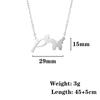Collar de acero inoxidable para mujer, colgante de lujo con diseño de mariposa y letras en inglés, estilo europeo y americano, ideal para llevar en el día a día.
