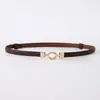 Cinturón para Mujer, Moderno de Cuero PU con Hebilla Metálica, Cinturón Decorativo para Vestidos y Suéteres, Sencillo y Único, No Requiere Perforación, Versátil
