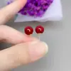 Aretes de Cinabrio Mineral Crudo Natural para Mujer, Aretes de Rosa con Transferencia de Arena Dorada Púrpura de Alto Contenido, Modelo de Bienestar para Transmisión en Vivo