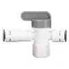 Válvula de bola de barril de presión de tubería de PE de 2 puntos con alivio de presión de seguridad, interruptor de válvula de cubo de almacenamiento de agua purificador de agua, válvula de alivio de presión de barril de 3.2g